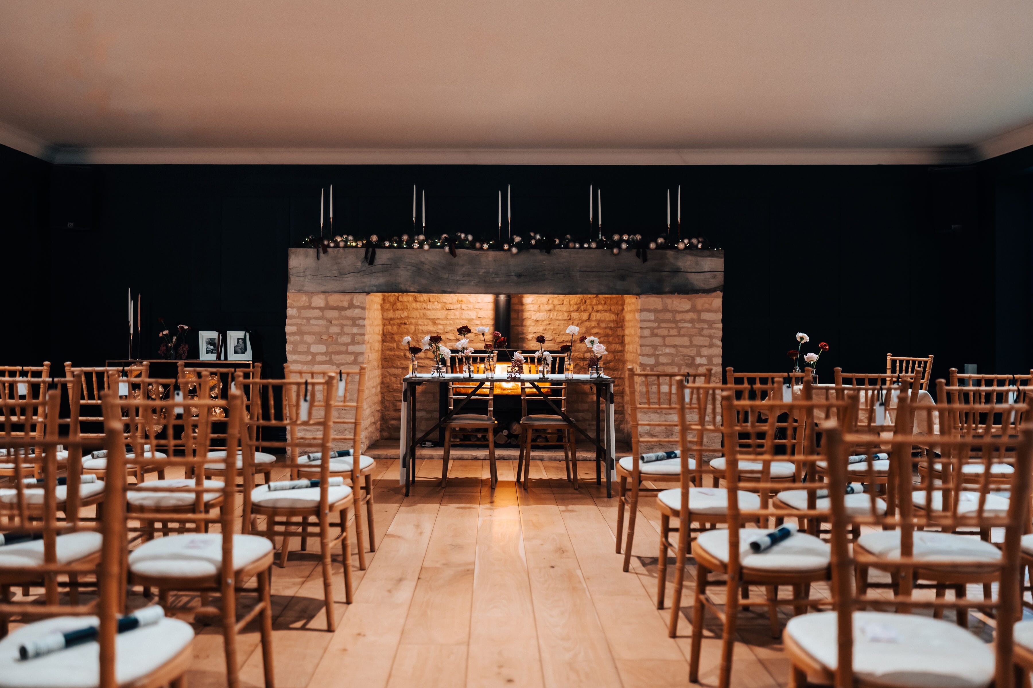 indoor ceremony setup