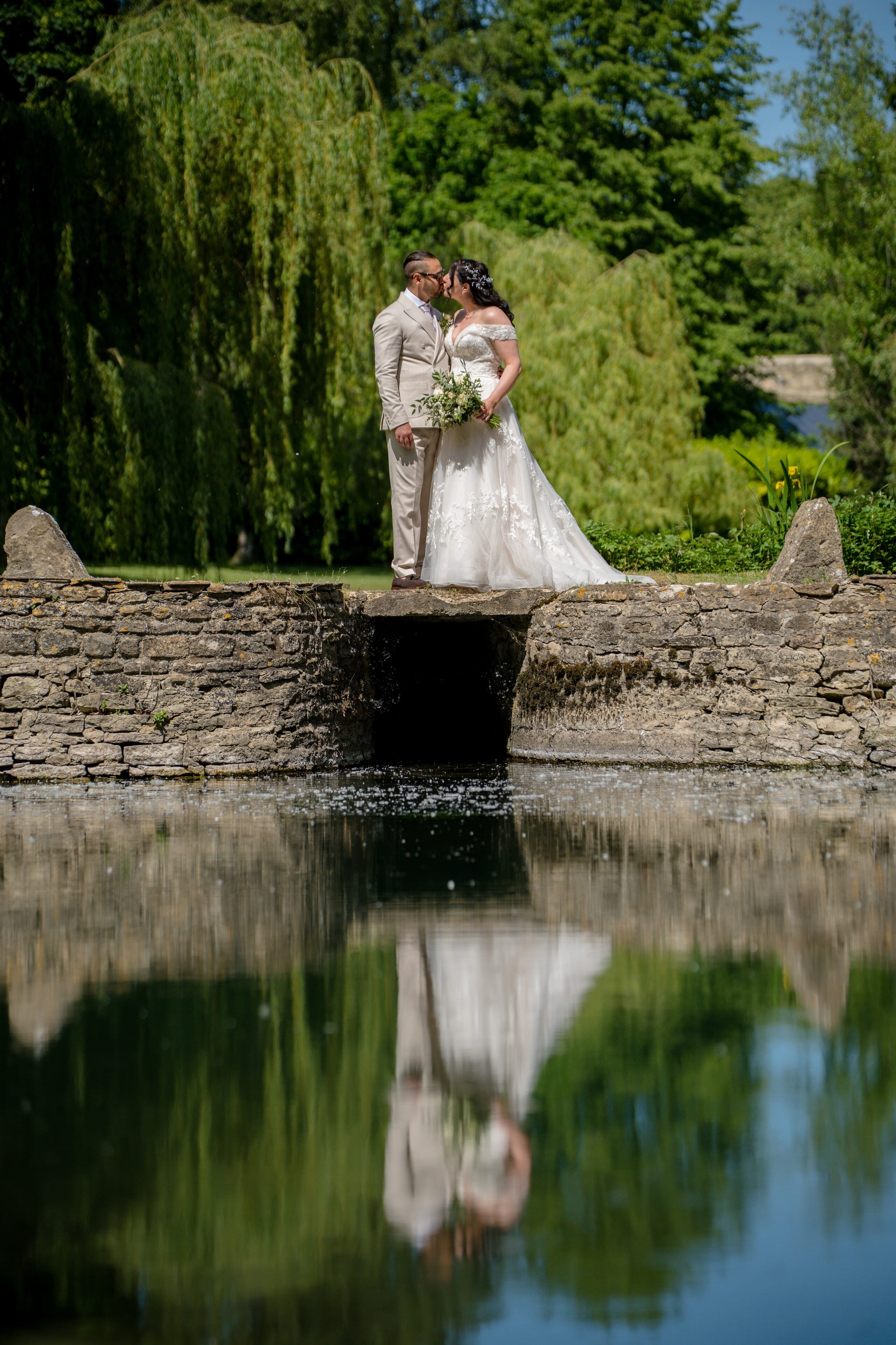 water fall image of wedding ceremony