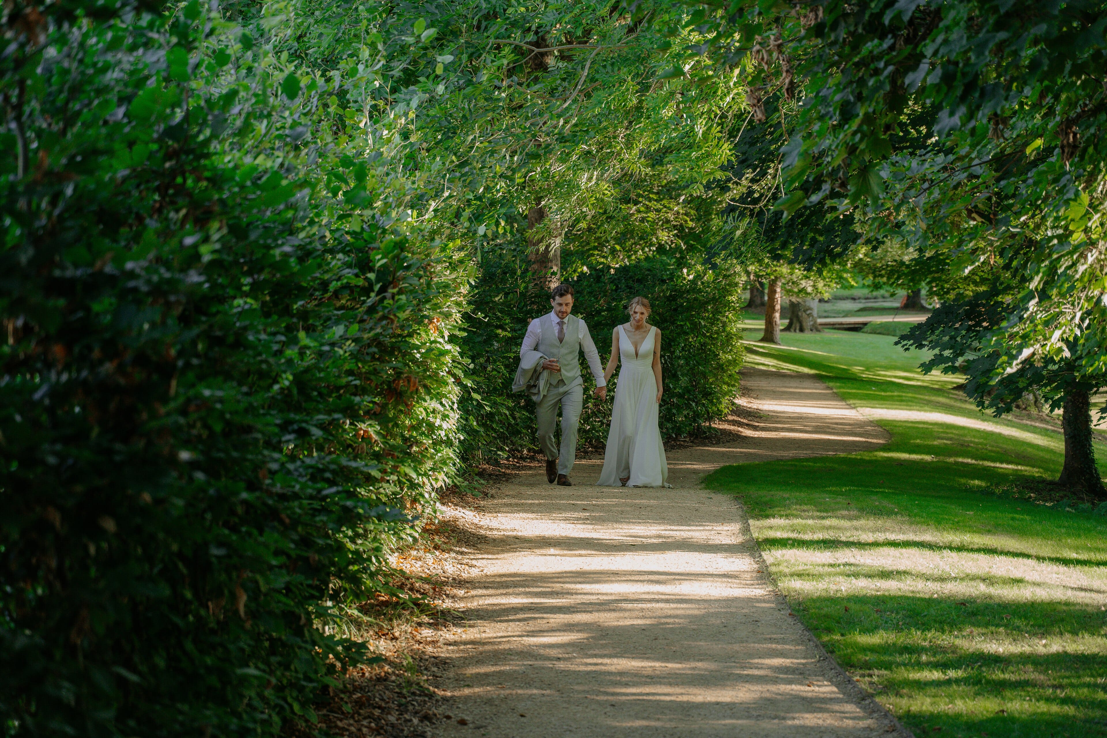 walking up the aisle to the lakes