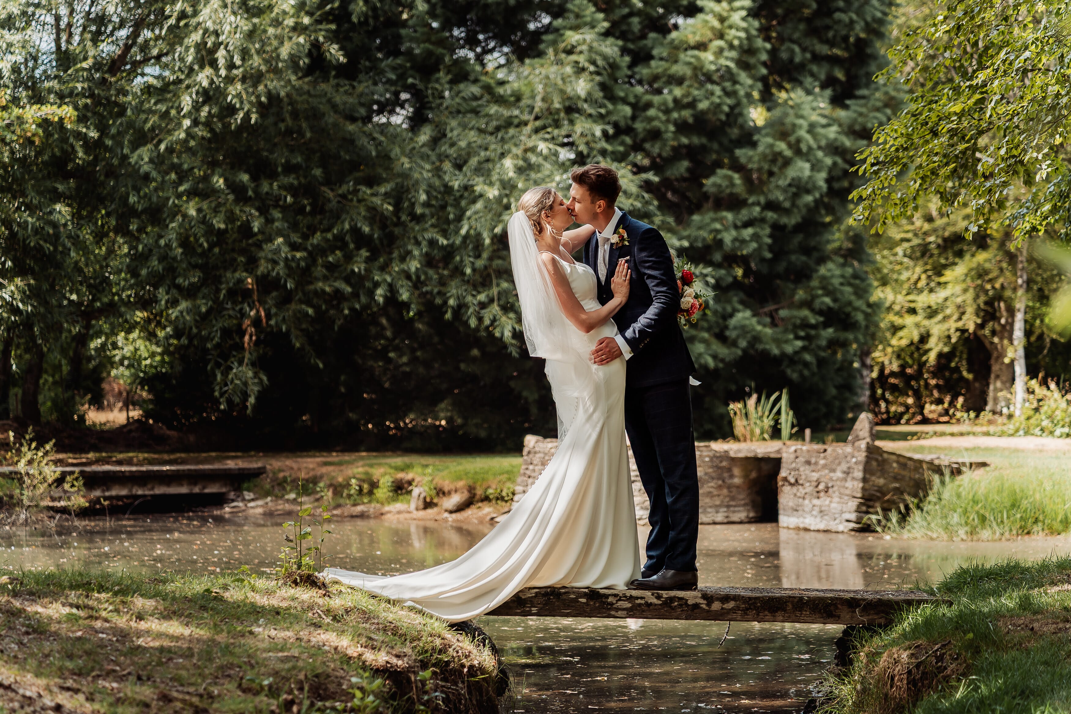 Image of on the bridge down at the lakes